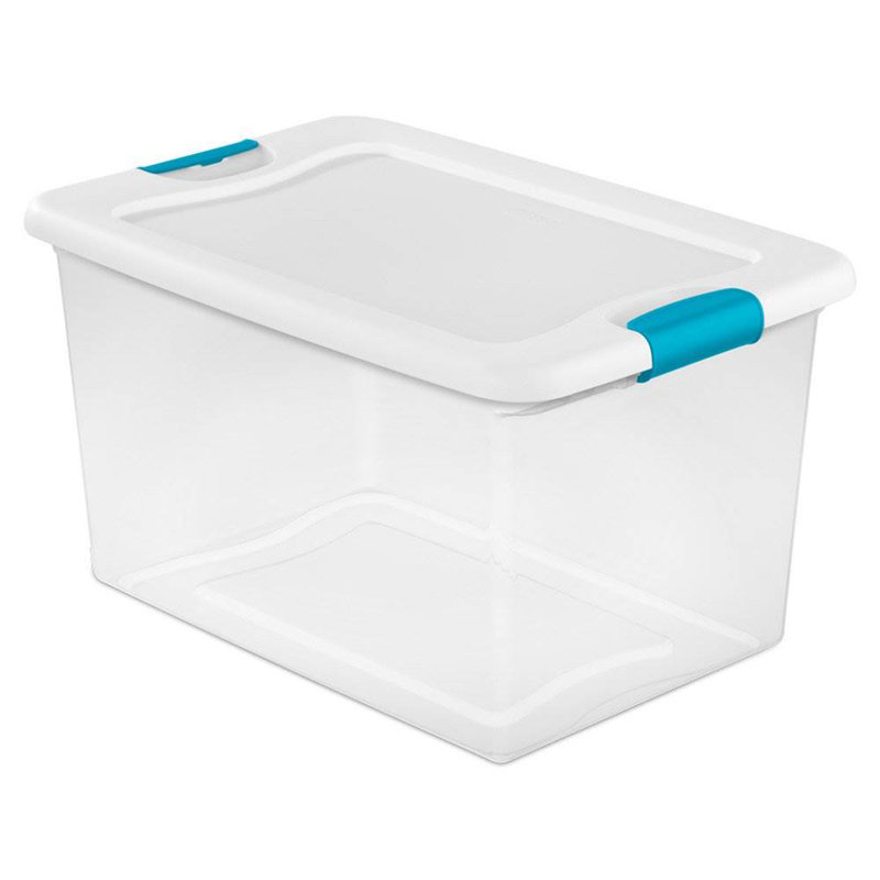 Sac de rangement transparent 64 qt, 6 pièces, et sac de rangement transparent 66 qt, 6 pièces
