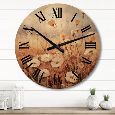 Horloge murale en bois massif Rivenburg