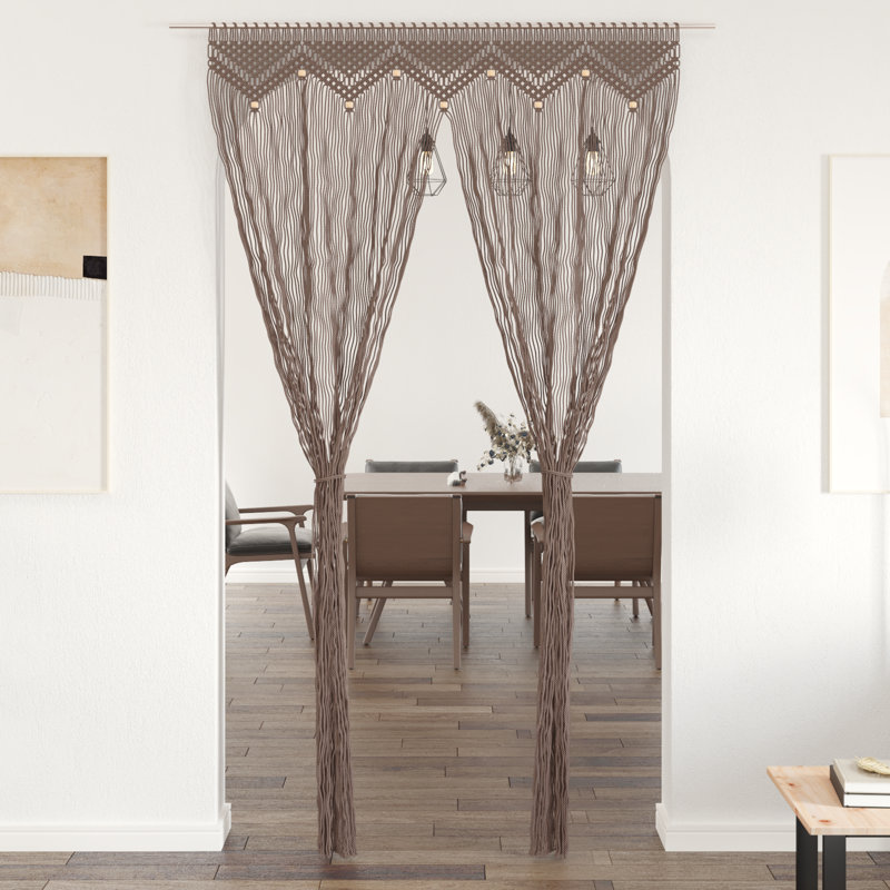 Larrison Sheer Curtain Single Panel, Taupe