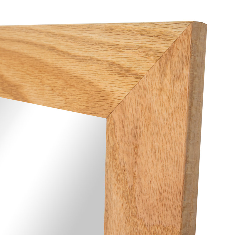 Miroir de plancher en bois franc Union Rustic Ozark, Naturel, 66 po x 33 po