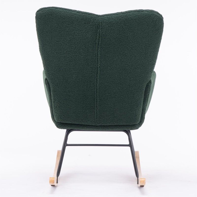 Filippone Rocking Chair, Dark Green  Teddy