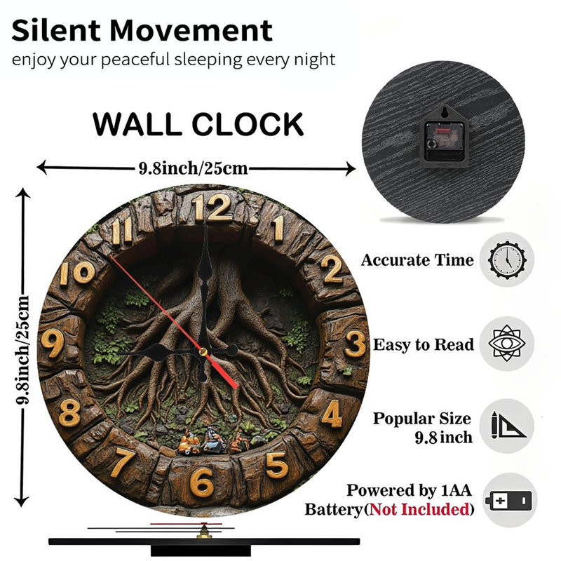 Horloge murale en bois