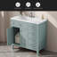 Ensemble de meuble-lavabo avec lavabo, armoire de salle de bain avec tiroirs, structure solide et panneau de fibres à densité moyenne