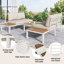 Outdoor 4 Seat Corner Sofa And Table Set With In-Built Side Tables For Modern Gardens-989076250-989076248