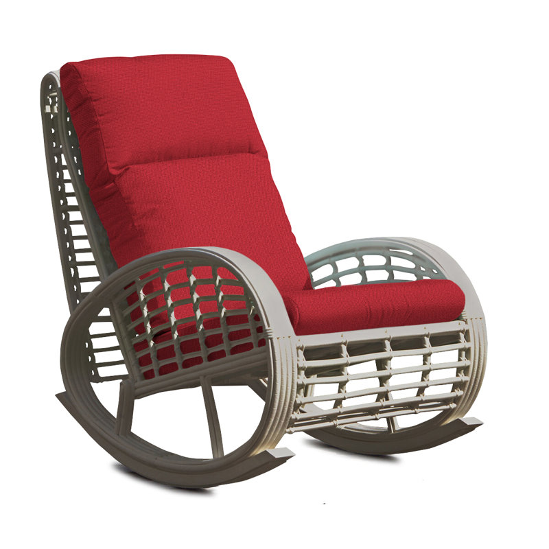 Dynasty Outdoor Rocker Chair, Kubu Mushroom, Canvas Brick Sunbrella® Canvas