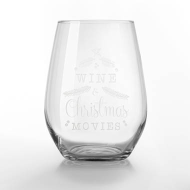 The Holiday Aisle Naughty and Nice 2-Piece Stemless Wine Glass Set