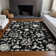 Machine Washable Indoor/Outdoor Xhevrie Black Rug