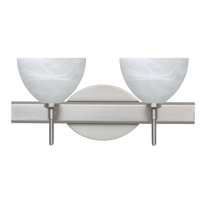 Undis 2 - Light Dimmable Bath Bar, Satin Nickel, White, Incandescent