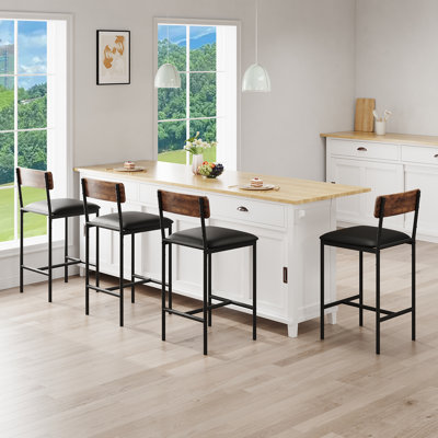Counter Stool with Metal Frame