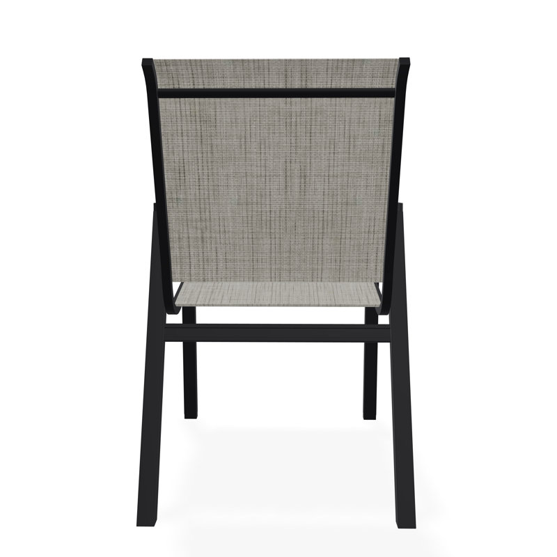Bazza Outdoor Dining Chair, Smoke, Black