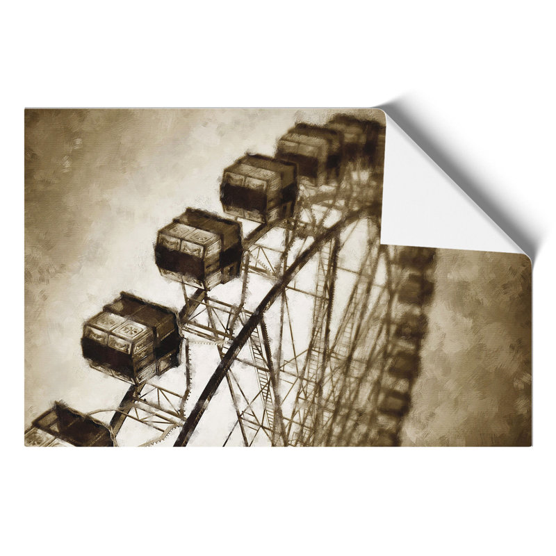 Ferris Wheel Painting - Frameless Print, 30cm H x 42cm W x 0.1cm D