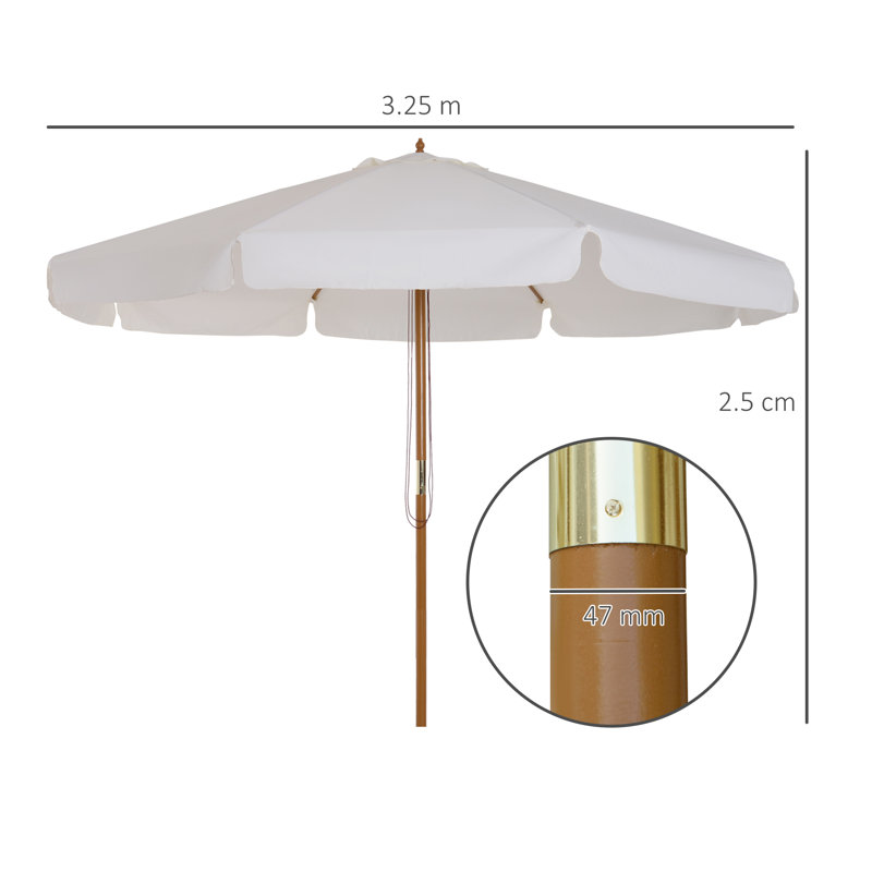 325cm Market Parasol, Cream