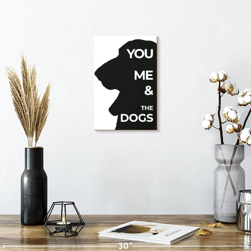 Kema «You Me And The Dogs», typographie, H 12 po x l 8 po