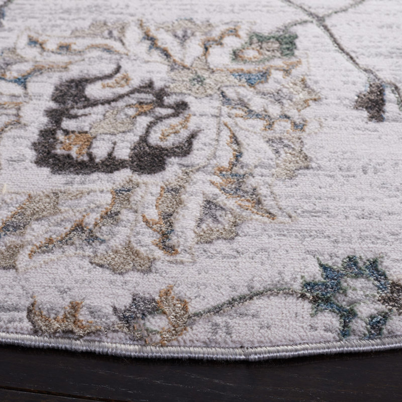 Bel Air Performance Floral Rug, Round 6'7"