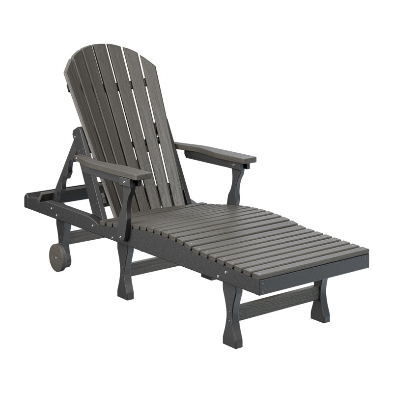 Berlin Gardens Comfo Back Chaise Lounge, Coastal Gray Top/Black Base