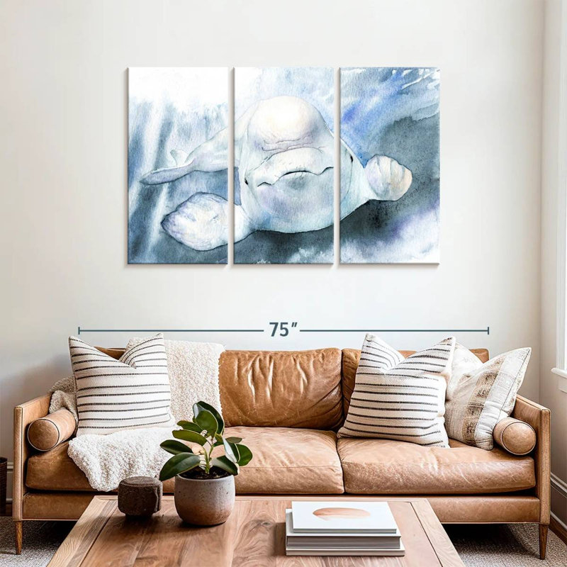 Brampt Beluga Whale, 36" H x 57" W