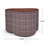 Fully Assembled Faux Leather and Textured Basketweave Square Ottoman-1944236381