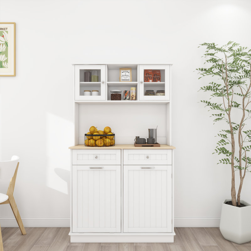 Grande armoire de rangement de 67,7 pouces avec poubelle
