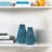 Lalar Matte Teal Contemporary 3-D Geometric Ceramic Vase-2038332353
