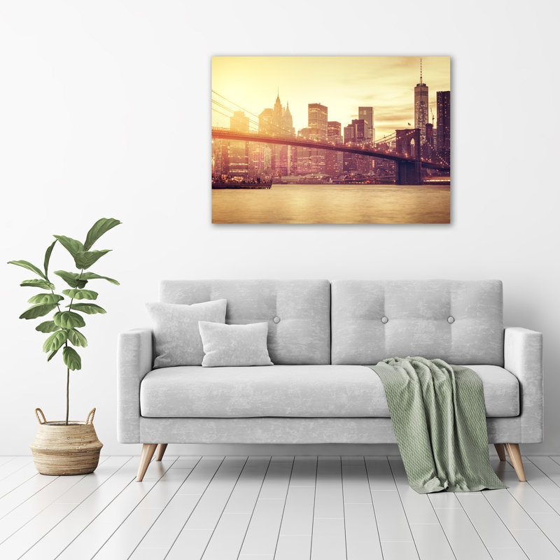 Manhattan New York - Wrapped Canvas Print