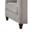 Chaise moderne en velours brun clair avec coussin