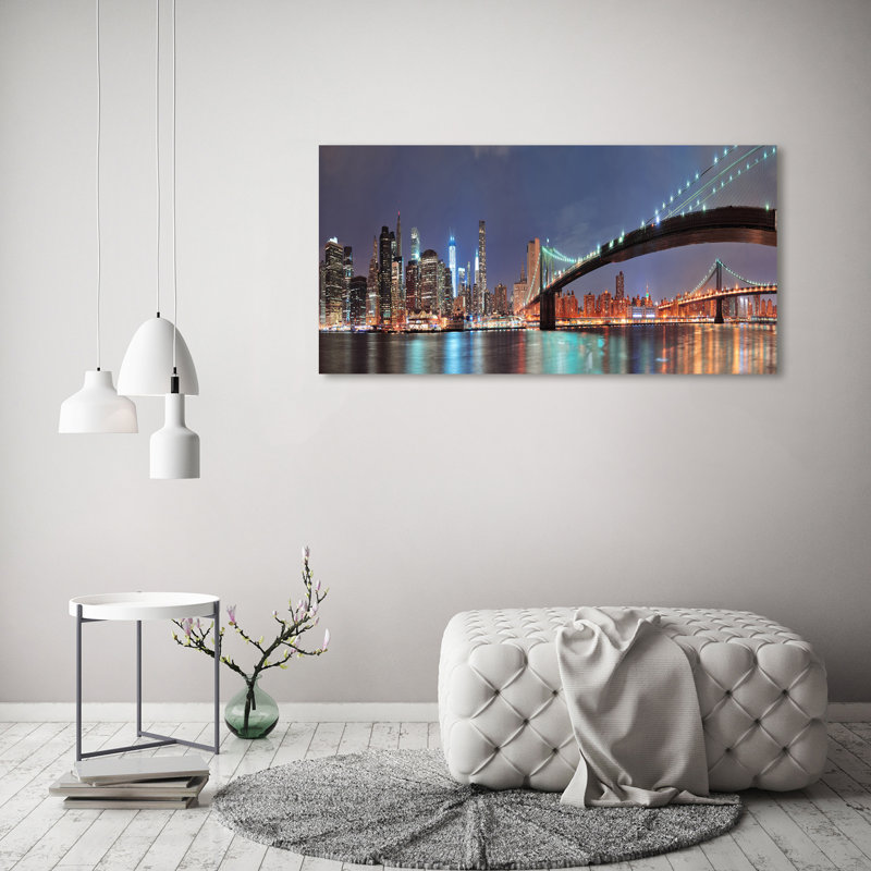 Manhattan New York - Wrapped Canvas Print