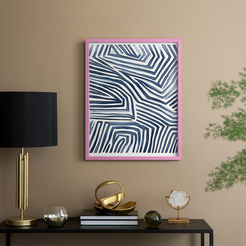 «Abstract CCVII», reproduction encadrée - prête à être accrochée - fabriquée aux États-Unis, H 29 po x l 23 po, Rose