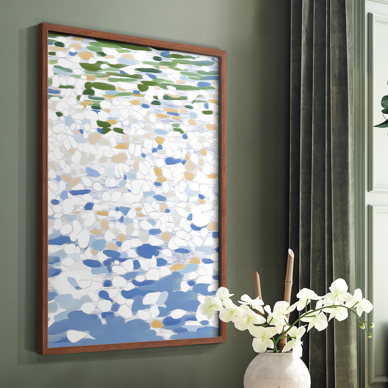 Abstrait, reproduction encadrée CDxxxix - prêt à être accroché, H 29 po x l 23 po, Brun