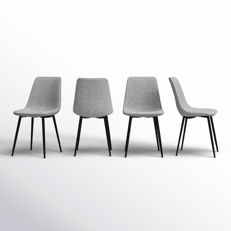 Tapscott 19'' H Upholstered Side Chair, Bingo Grey Performance Canvas