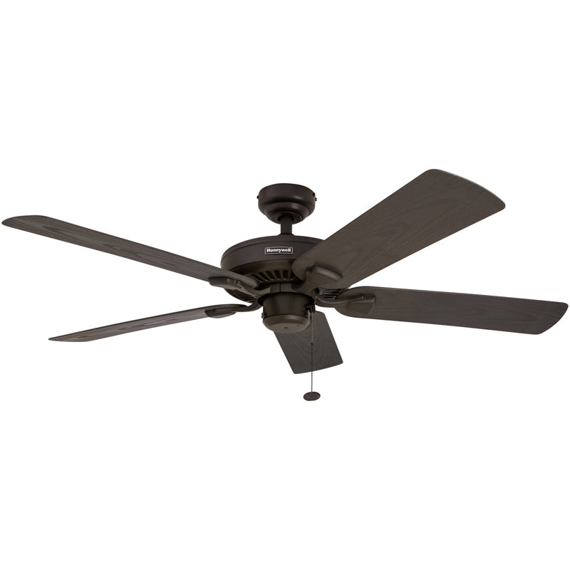 Belmar 52" Bronze Ceiling Fan with Mahogany Blades