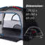 Tente de camping 12 pi (L) x 8 pi (l) x H 72 po Blue), facile à installer, pour 4-6 personnes, bleu clair