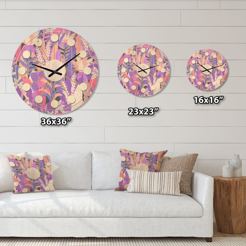 Horloge murale fantaisie en bois, Moyen