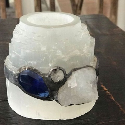 Selenite Tealight Candle Holder