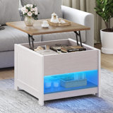 Metro Lane Square Lift Top Coffee Table With Storage，Stylish Centre Table