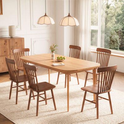 Chaise en bois massif (ensemble de 2