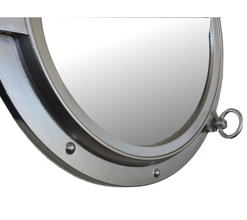 Miroir décoratif Ellert, H 24 po x l 24 po, argent