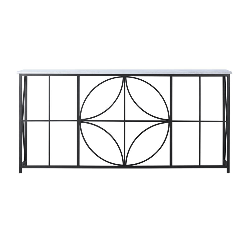 Console Dunwoody, Dos plat, Marbre de Carrare