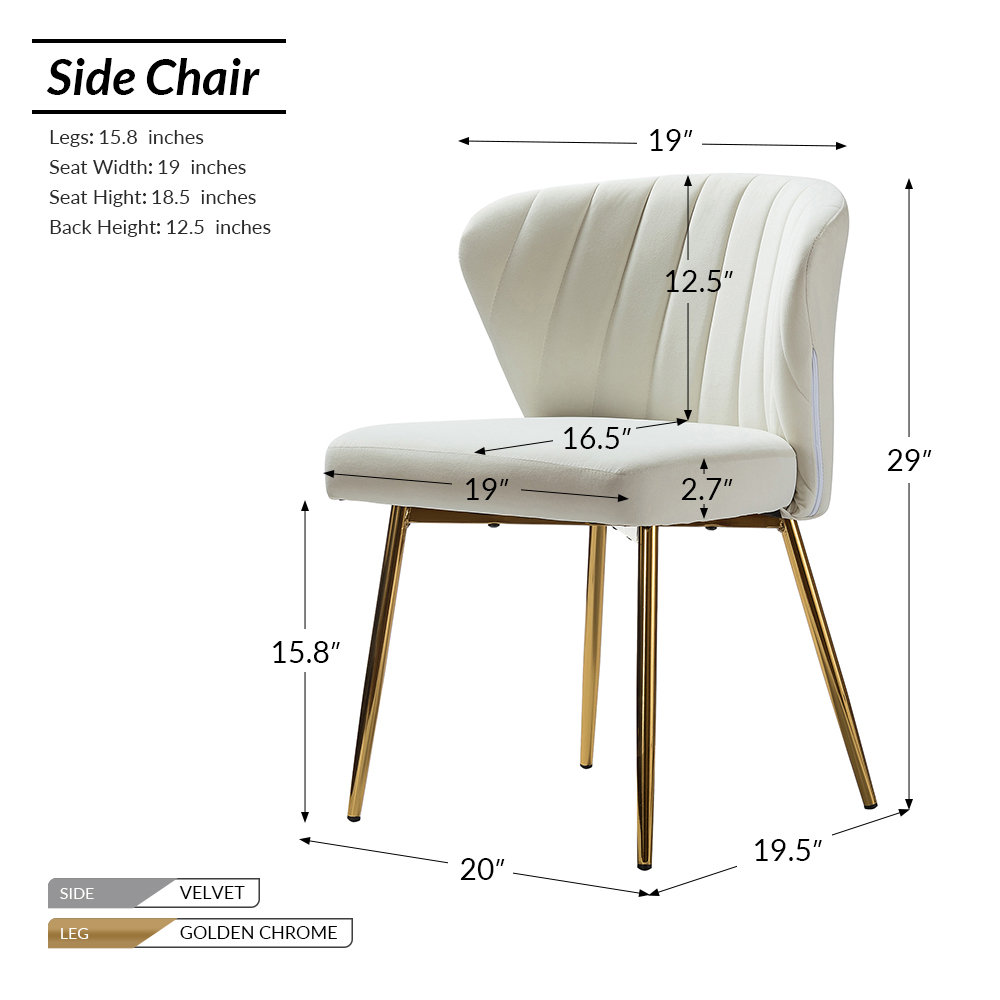 Wade Logan® Axia Tufted Velvet Dining Chair & Reviews - Wayfair Canada