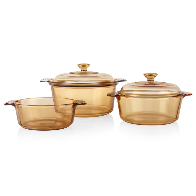Visions 5.25 Quarts Glass Pot Set