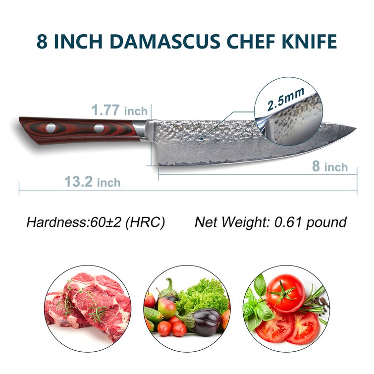 8 Inch Damascus Chef's Knife