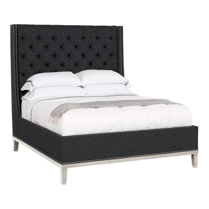 Michael Weiss Queen Upholstered Panel Bed, Casa Blanca, Ian Lagoon, Yes