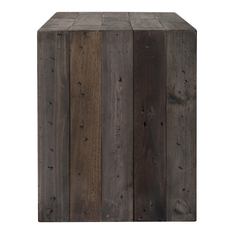 Wood Bench, 18" H x 71" W x 15" D, Brown