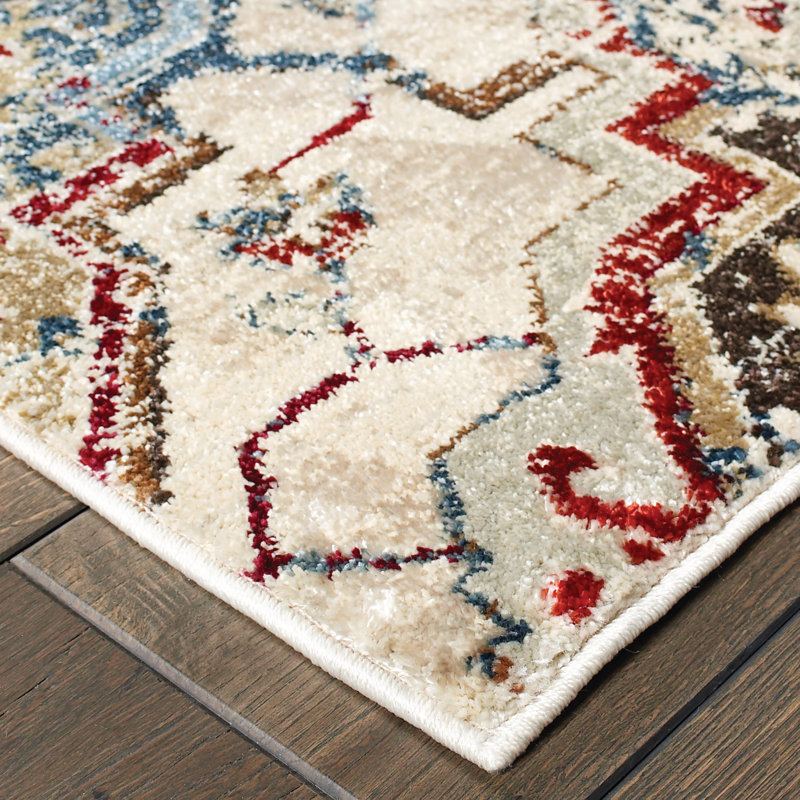 Tapis oriental ivoire / or Gaiser, Rectangle 9 pi 10 po x 12 pi 10 po