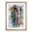 Peeping Great Horned Owl in Abstract - Picture Frame Painting Print-55583084-55583083