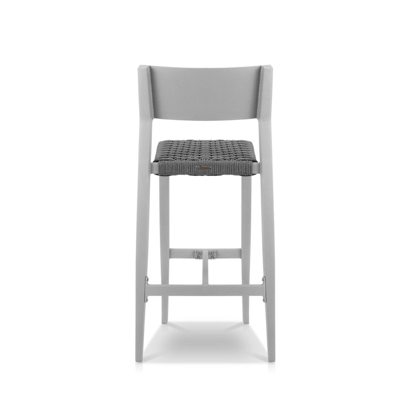 Belmont Outdoor Bar Stool, Silver