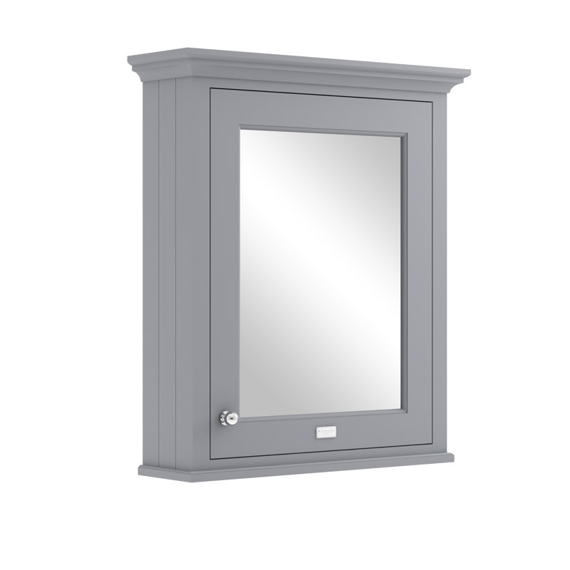 650mm W 750mm H Surface Framed Medicine Cabinet Mirror 1 Adjustable, Grey