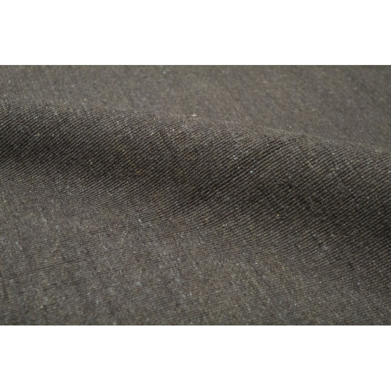 Tapis noir de haute qualité noué à la main