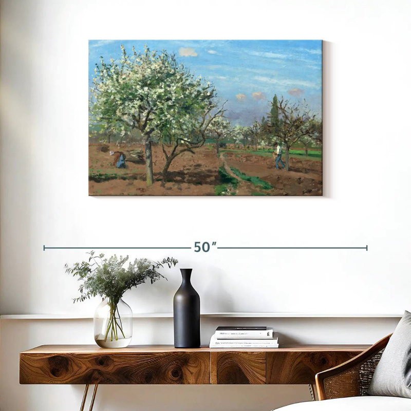 Alvord verger en fleurs Louveciennes 1872, H 24 po x l 36 po
