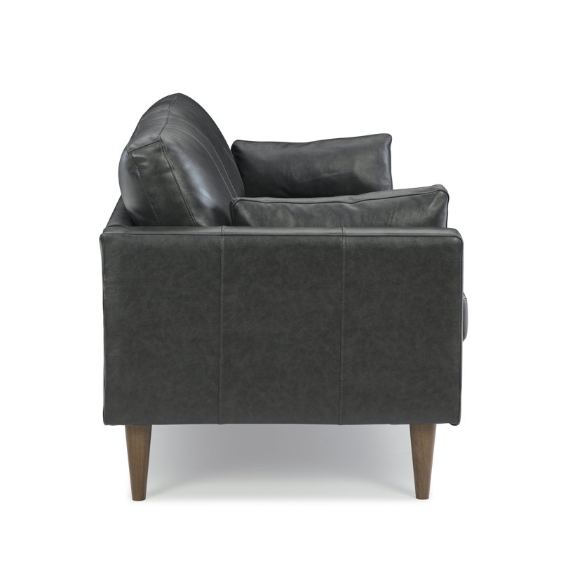 Viveros Upholstered 81'' Sofa, Dark Walnut, Charcoal Grey Performance