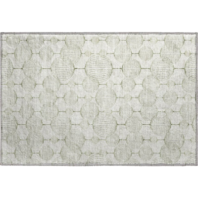 Premium Machine Washable Prisco Green Rug